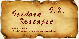 Isidora Krstajić vizit kartica